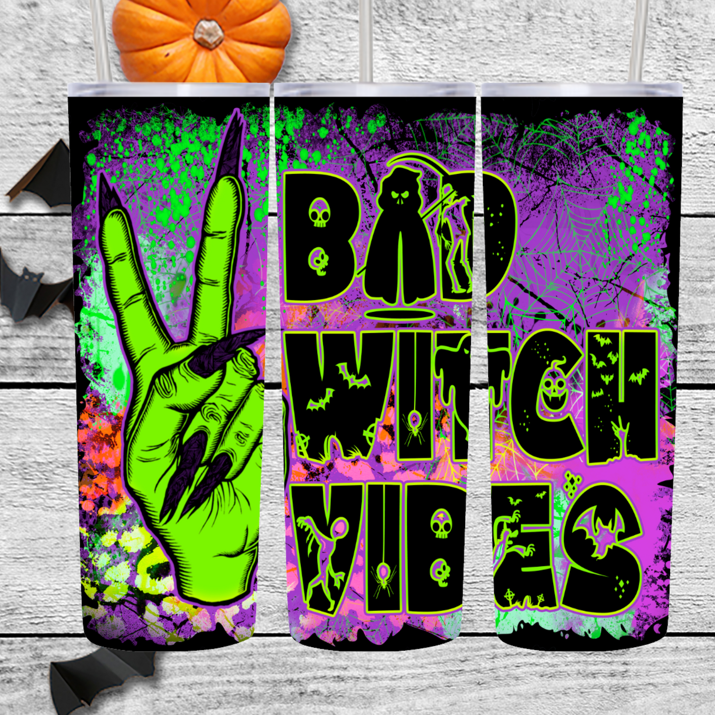 Bad Witch Vibes 20 Sublimated Tumbler