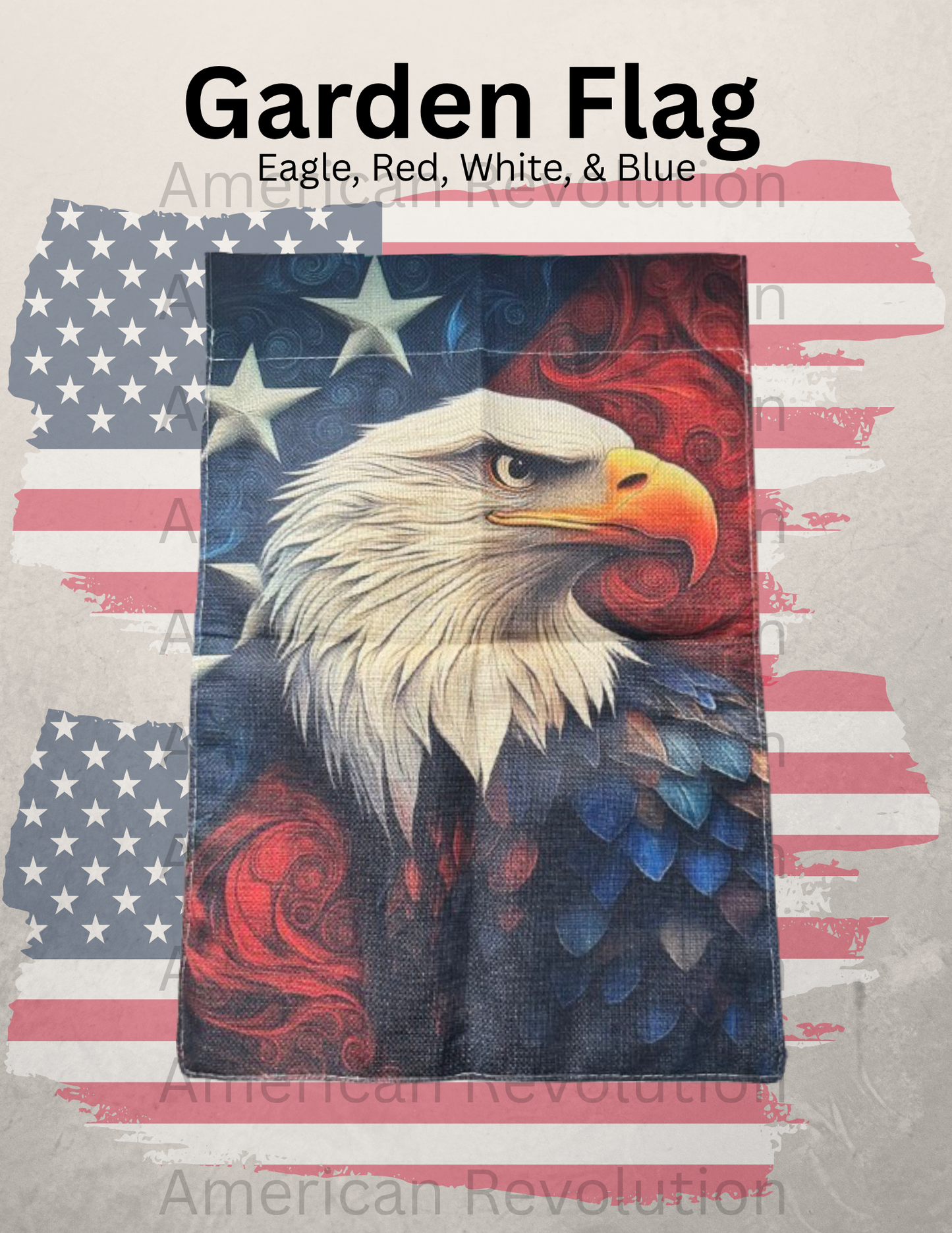 Canvas Garden Flag-Eagle