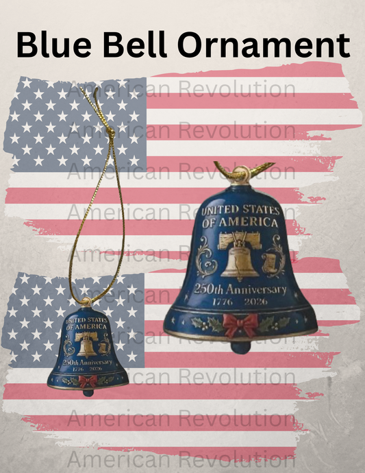 Acrylic Bell Ornament--Blue