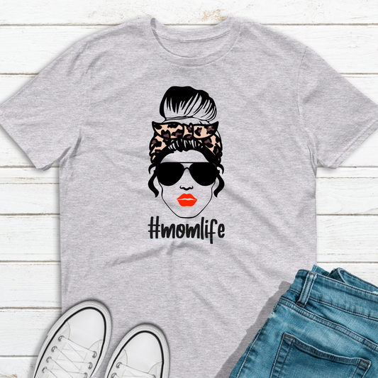 Messy Bun Mom Life T Shirt