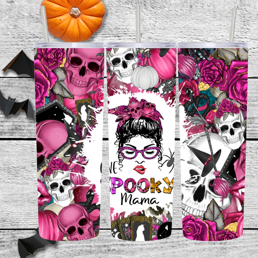 Spooky Mama Skulls Tumbler